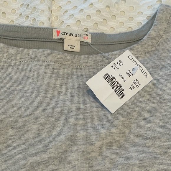 Girls J Crewcuts NWT Grey Shirt - Picture 2 of 2